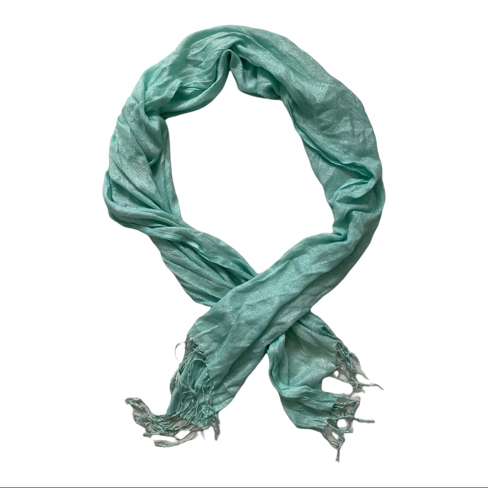 Pale Teal Shimmer Scarf